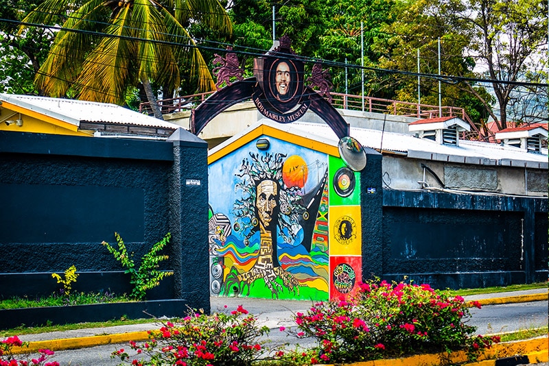Bob Marley Museum exterior Kingston, Jamaica